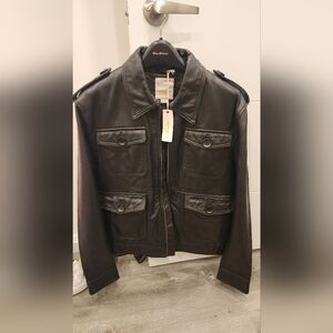 BNWT Men Diesel Size M Leather Jacket